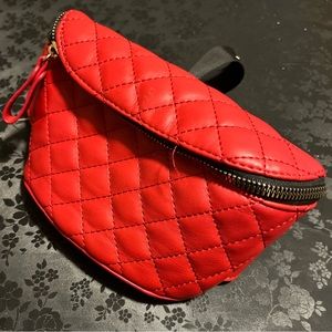 COPY - Woman’s red quilted waist bag